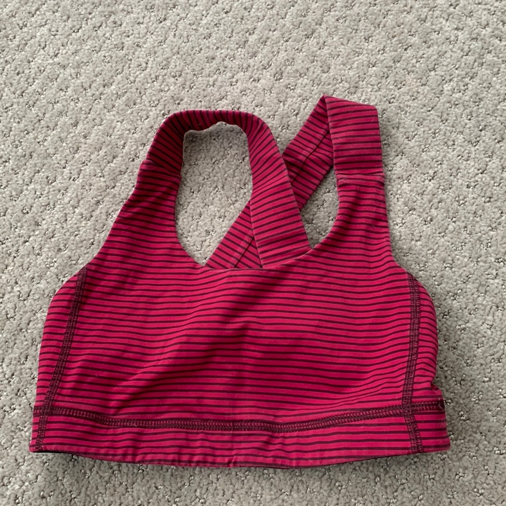 Lulu lemon striped sports bra